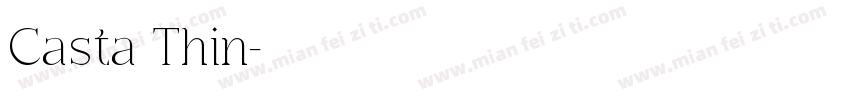 Casta Thin字体转换
